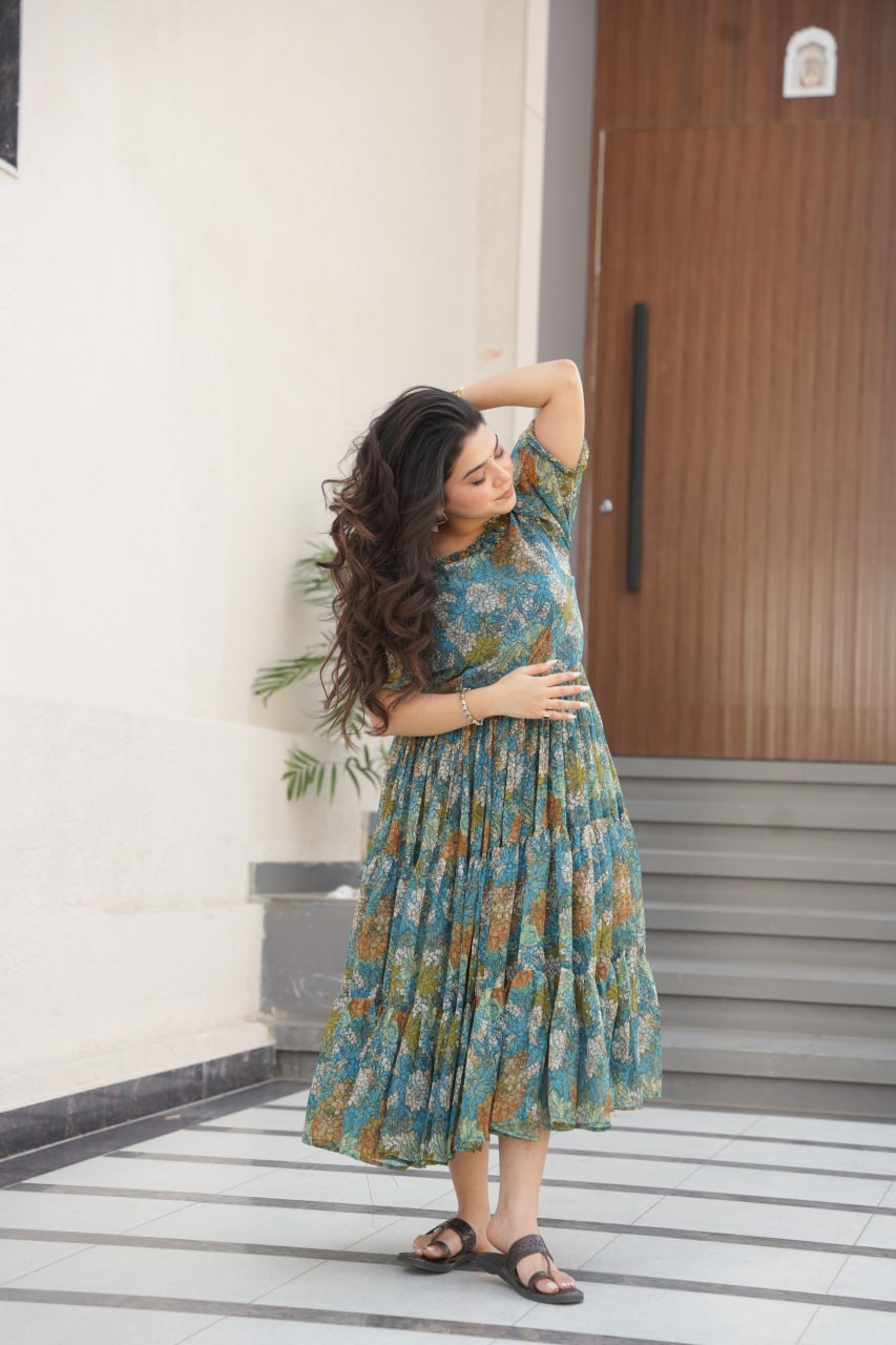 Decent Georgette Multicolor Gown