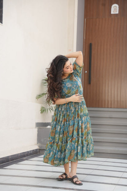 Decent Georgette Multicolor Gown