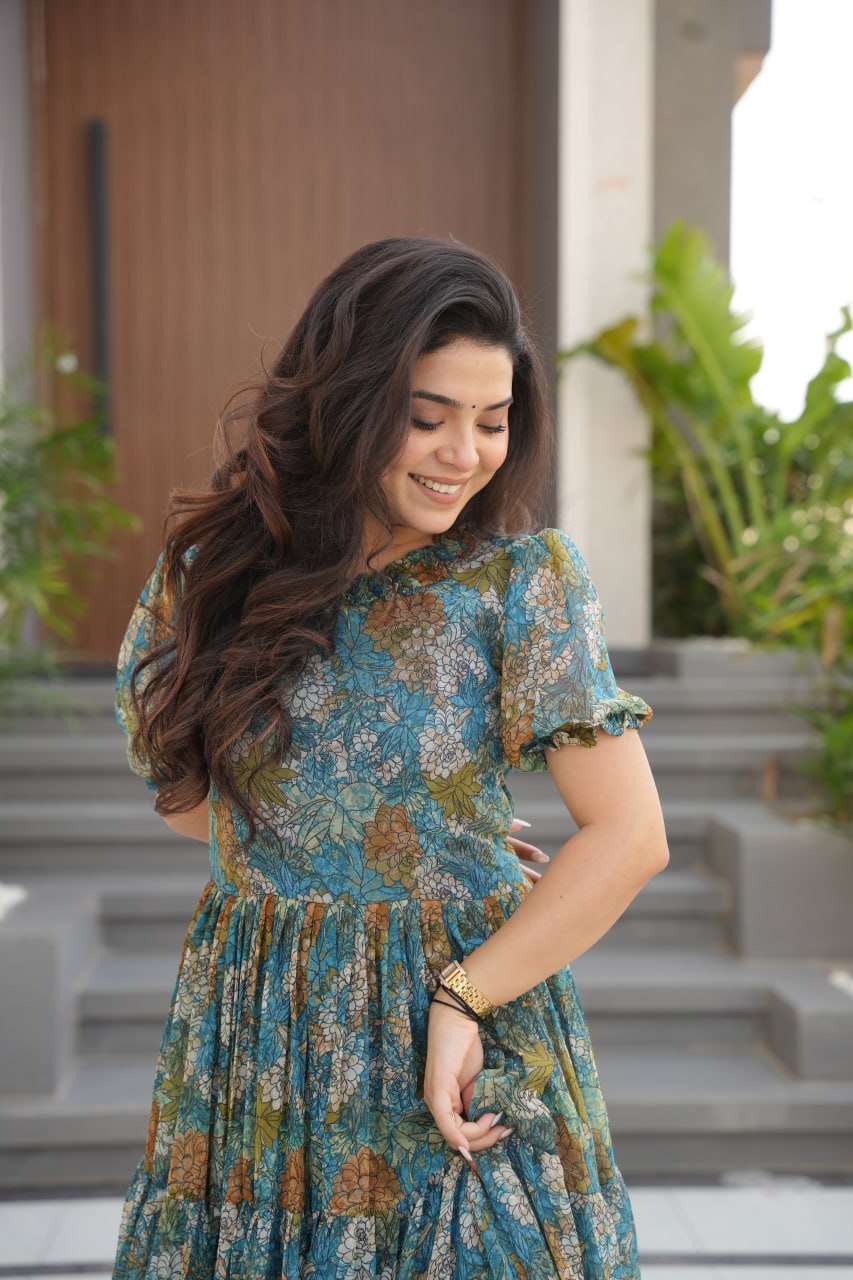 Decent Georgette Multicolor Gown