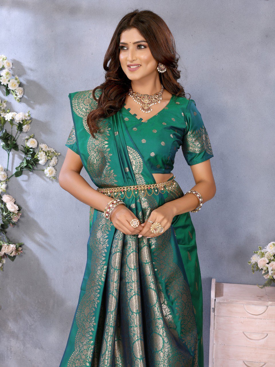 Demanding Green Color Silk Saree