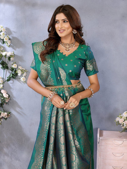 Demanding Green Color Silk Saree