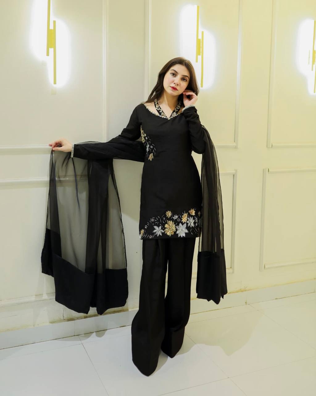Blissful Sequence Work Black Color Salwar Suit