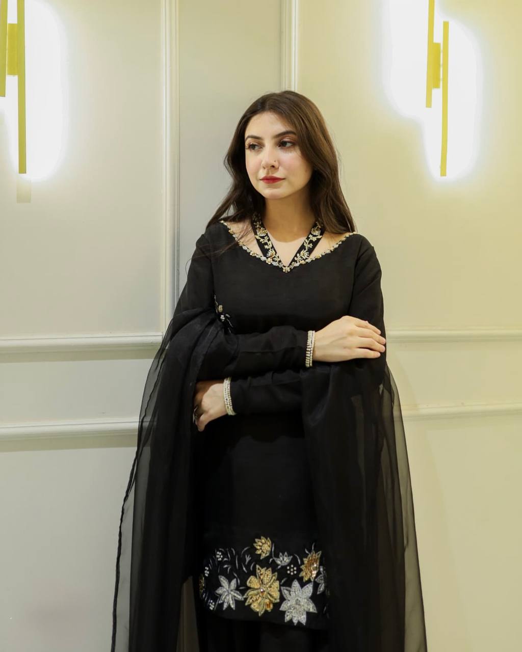 Blissful Sequence Work Black Color Salwar Suit