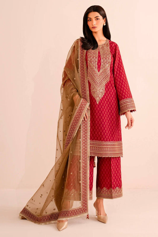 Pretty Red Color  Digital Printed Palazzo Suit