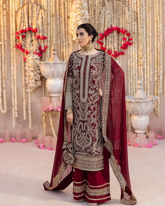 Ravishing Maroon Color Sequence Work Straight Salwar Suit