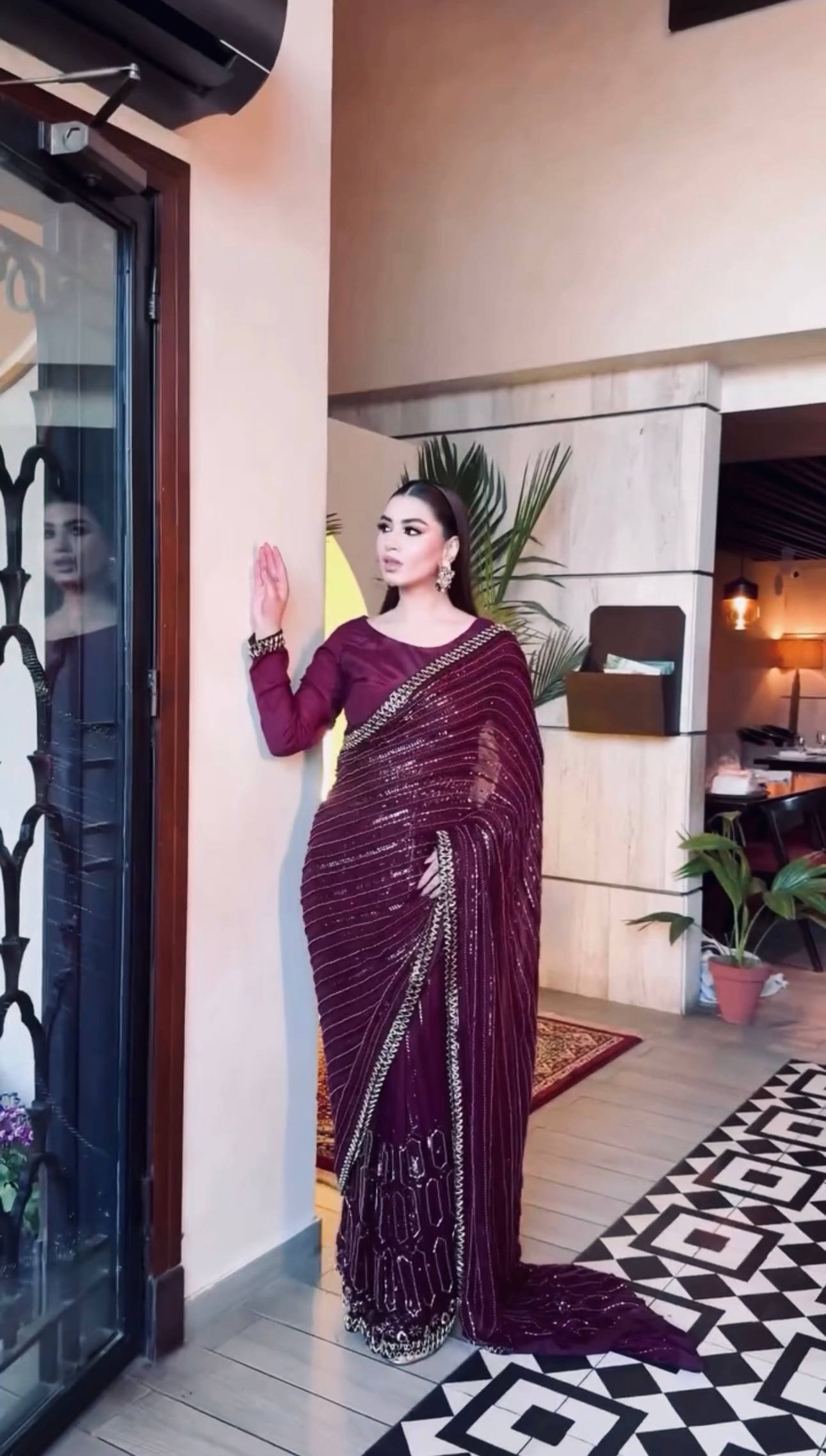 Designer Maroon Kasturi Silk Work Saree